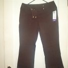 MixIt Women’s Petite Stretch Slacks – Brown (size 6P)