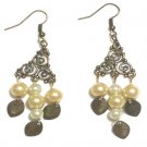Antique Gold Leaves Chandelier Earrings