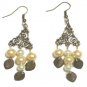 Antique Gold Leaves Chandelier Earrings