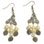 Antique Gold Leaves Chandelier Earrings