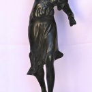 ANTIQUE BRONZE LADY STATUE