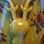 ANTIQUE CHINESE PORCELAIN FLOWER BIRD VASE WITH TWO DEAR HEADS,19TH CENTURY,