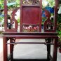 Antique Carved Chinese Wood Dragons Armchair - 19th Century.
