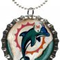 Distressed Miami Dolphins Necklace