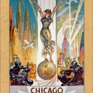 1933 Chicago World's Fair #1 - "Columbia" - 18x24 Vintage Art Deco Poster
