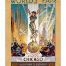 1933 Chicago Worlds Fair #1 Columbia Vintage Poster [4 sizes matte+glossy avail]