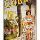 Cuba #1 - Vintage Travel Poster [6 sizes, matte+glossy avail]