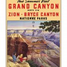 Grand Canyon #1 - Vintage Travel Poster [4 sizes, matte+glossy avail]