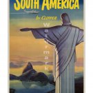 Pan Am South America #1 Airline Travel Poster [6 sizes, matte+glossy avail]