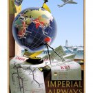 Imperial Airways #4 - Airline Travel Poster Print [6 sizes, matte+glossy avail]