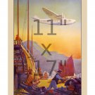 Pan Am Transpacific Flight - 11x17 inch Vintage Airline Travel Poster