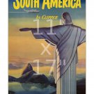 Pan Am - South America #1 - Vintage Airline Travel Poster 11x17 inches