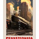 Pennsylvania Railroad Travel by Train #5 Poster [6 sizes, matte+glossy avail]