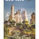 New York #2 - Vintage Airline Travel Poster [4 sizes, matte+glossy avail]