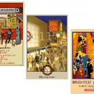 Set of 3 11x17 inch Vintage London Underground Posters (Set #2)