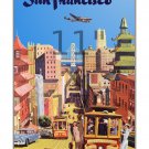 San Francisco #3 - Vintage Airline Travel Poster - 11x17 inches