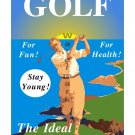 Let's Play Golf! Vintage Style Golf Poster/Print [6 sizes, matte+glossy avail]