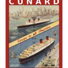 Cunard Lines Vintage Sea Steamship Travel Poster [4 sizes, matte+glossy avail]