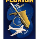 Eastern Airlines - Florida - Vintage Travel Poster [6 sizes, matte+glossy avail]