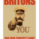 Britons Join Your Army! WW I Recruiting Poster [6 sizes, matte+glossy avail]