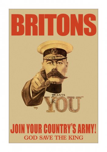 Britons Join Your Army! WW I Recruiting Poster [6 sizes, matte+glossy avail]