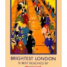 Brightest London - Vintage Travel Poster [4 sizes, matte+glossy avail]