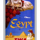 TWA Egypt - Vintage Airline Travel Poster [6 sizes, matte+glossy avail]