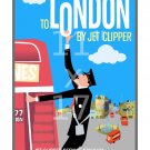 Pan Am - London - 11x17 inch Vintage Airline Travel Poster