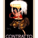 Contratto Champagne - Vintage Poster Print [6 sizes, matte+glossy avail]