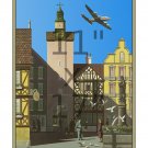 TWA Germany - 11x17 inch Vintage Airline Travel Poster
