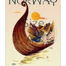 Pan Am Norway - 594x841mm (Size A1) Vintage Glossy Airline Travel Poster Print