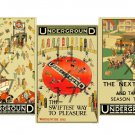 Vintage London Underground Posters 3pc Vintage Poster Set (Set #1)