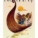 Pan Am Norway Vintage Airline Travel Poster [6 sizes matte+glossy avail]