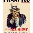 Uncle Sam I Want You WWII ver US Propaganda Poster [6 sizes, matte+glossy avail]