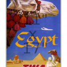 TWA Egypt - 11x17 inch Vintage Airline Travel Poster
