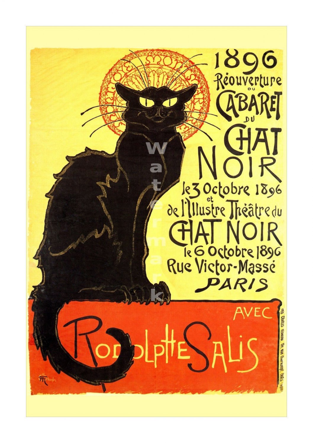 Cabaret du Chat Noir - Vintage French Poster/Print [6 sizes, matte ...