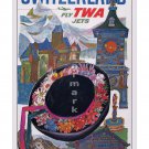 TWA Switzerland - Vintage Airline Travel Poster [6 sizes, matte+glossy avail]