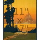 Mont St. Michel - 11x17 inch Vintage French State Railways Travel Poster