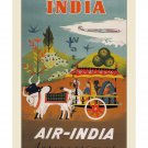 Air India - Vintage Airline Travel Poster [6 sizes, matte+glossy avail]