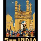 See India #1 - Vintage Travel Poster [4 sizes, matte+glossy avail]