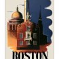 Boston - Vintage Travel Poster [4 sizes, matte+glossy avail]