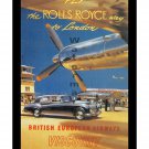Fly the Rolls Royce Way Vintage Air Travel Poster [4 sizes, matte+glossy avail]