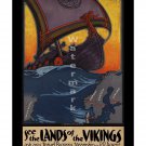 See the Land of the Vikings Vintage Travel Poster [4 sizes, matte+glossy avail]