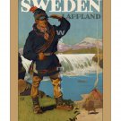 Sweden Lappland - Vintage Travel Poster [4 sizes, matte+glossy avail]