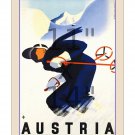 Austria #3 - 11x14 inch Vintage Travel Skiing Poster