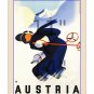 Austria #3 - 11x14 inch Vintage Travel Skiing Poster