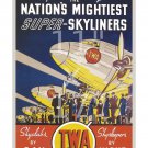 TWA Skyliners - 11x17 inch Vintage Airline Travel Poster
