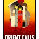 The Orient Calls - 11x17 inch Colorful Vintage Travel Poster