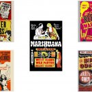 Reefer Madness Poster Set - anti marijuana film movie 4 at 11x14in 1 at 11x17in
