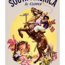 Pan Am - South America #2 - Vintage Airline Travel Poster 11x17 inches